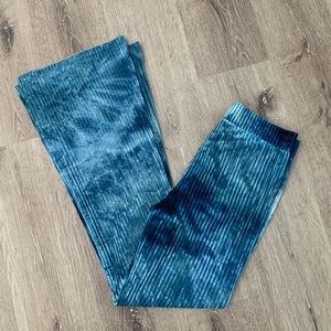 Crushed velvet tie dye bell bottoms!